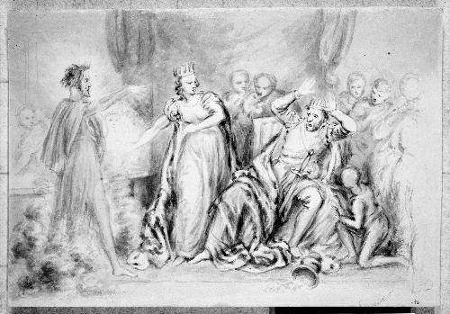 Scene from "Macbeth", Banquo's Ghost