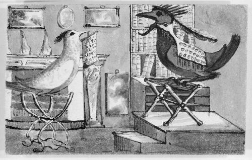 Illustrations to Story of a Woodcock and a Nightingale