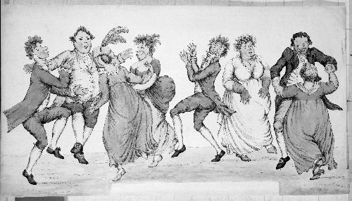 Caricature of Dancing Couples