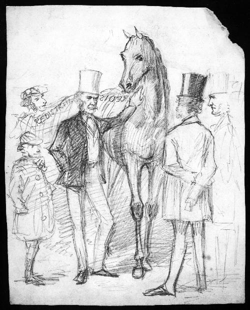 Men Discussing a Horse