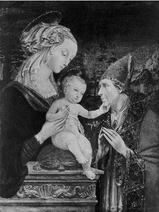 Madonna and Child with Bishop