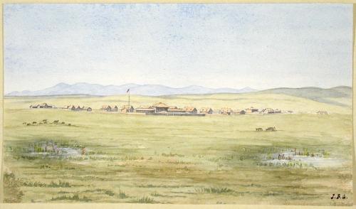 Fort D.A. Russell, Wyoming in 1869 Seen from the North-East December 8, 1909