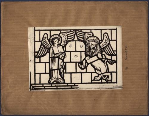 Emblems of Saint Matthew (Angel) and Saint Mark (Lion)