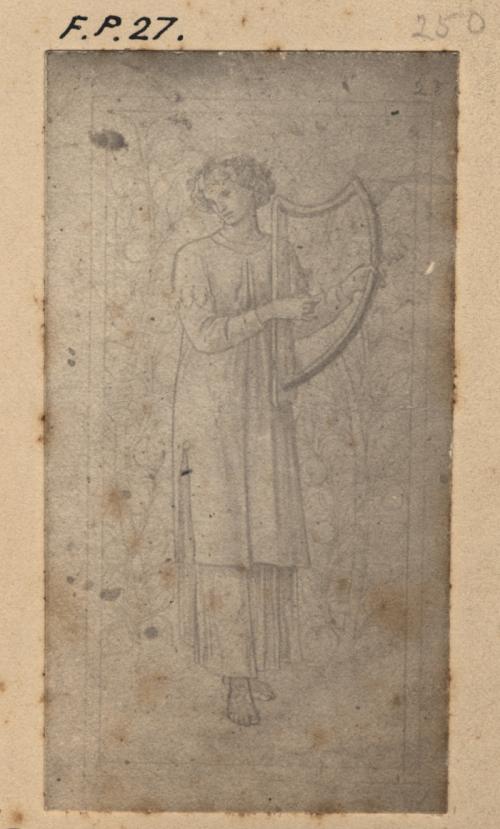 Minstrel Figure with Harp