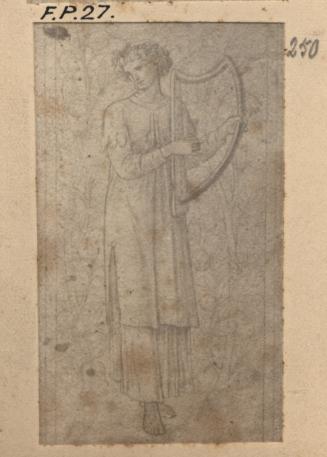 Minstrel Figure with Harp