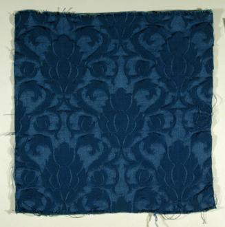 Blue Artichoke Damask Sample