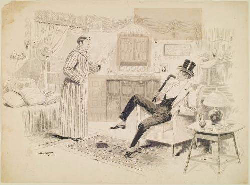 Two Young Men in an Interior