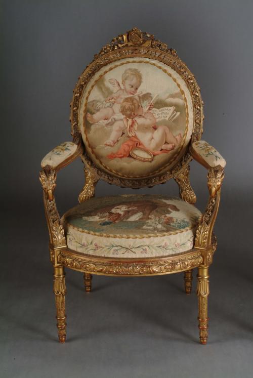 Tapestry-Covered Chair