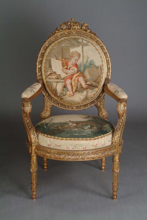 Tapestry-Covered Chair