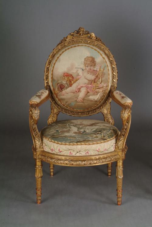 Tapestry-Covered Chair