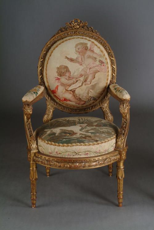 Tapestry-Covered Chair