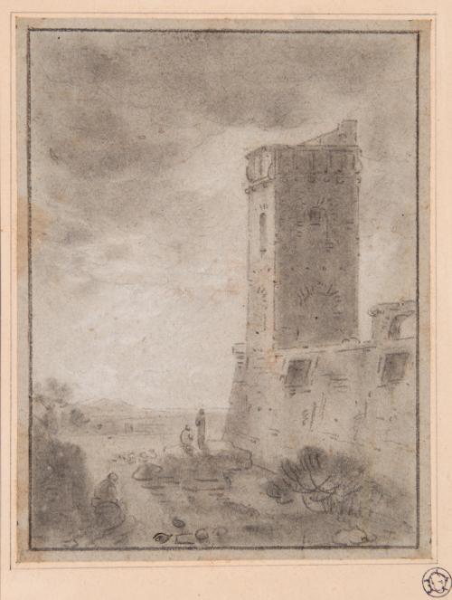 Italian Scene with Tower