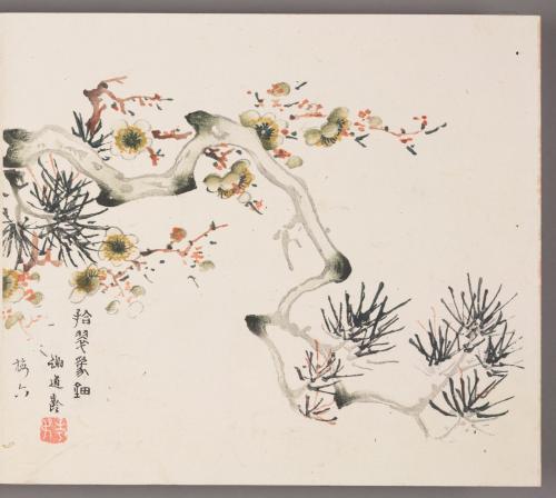 Flowering Plum and Pine 拾翠為鈿