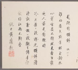 Calligraphy 題踈影橫斜