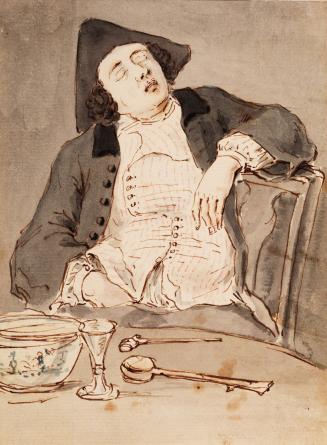 Man Asleep at a Table