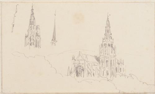 Sketches of the Church at Caudebec