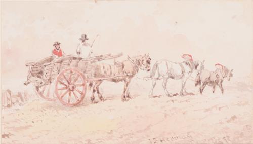 Wagon and Horses