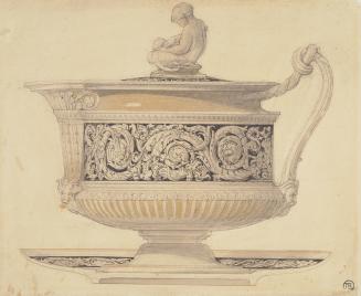 Design for Majolica Lidded Jug