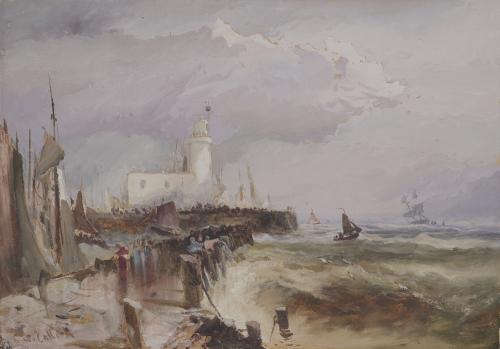 Stormy Coastal Scene