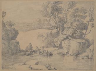 River Landscape with Figures