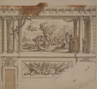 Design for a Staircase Wall with Rape of Europa