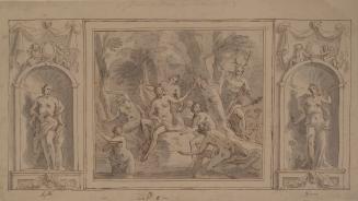 Wall design with Diana and Actaeon