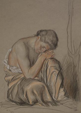 Seated Half-draped Woman