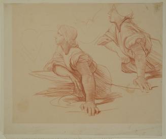 Studies of Draped Kneeling Woman