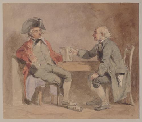 Two Men Seated with Tankard