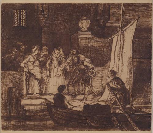 Study for Mary Queen of Scotts Escaping from Loch Leven Castle