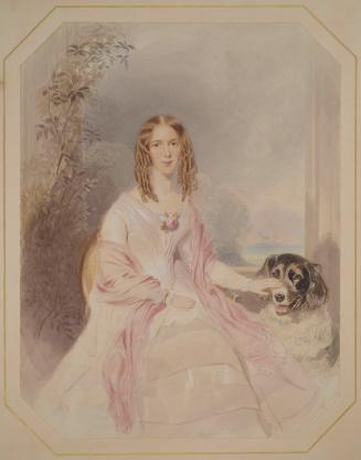 Portrait of a Woman Seated with a Dog