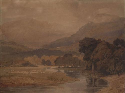 River and Mountain Scene