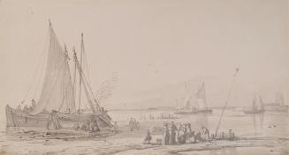 Beach Scene with Boats