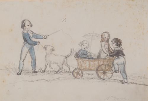 Pocock Children and Dog Cart