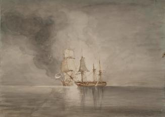 Battle Between Two Man-of-War Ships