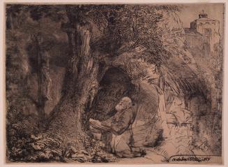 St. Francis beneath a tree praying