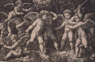 Eight putti playing