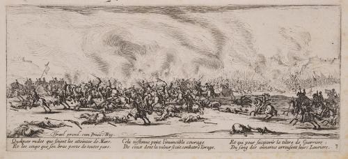 Plate 3: The Battle, from "The Large Miseries of War" (Les misères et les malheurs de la guerre)