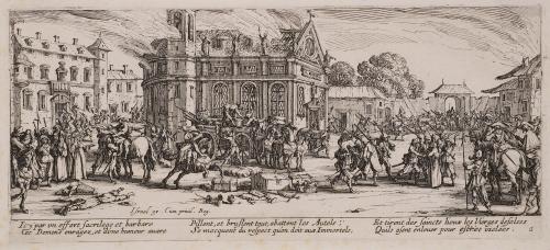 Plate 6: The Looting of a Monastery, from "The Large Miseries of War" (Les misères et les malheurs de la guerre)