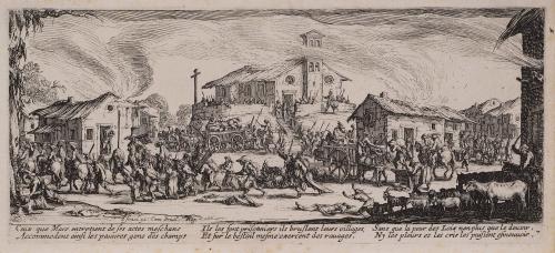 Plate 7: The Looting and Burning of a Village, from "The Large Miseries of War" (Les misères et les malheurs de la guerre)