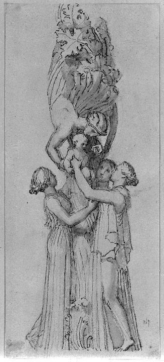 Candelabrum Design for Mercury Presenting the Infant Bacchus