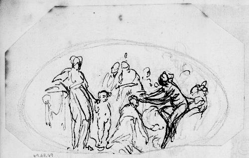 Seven Figures in an Oval