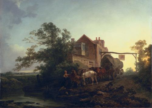 Wagon Outside an Inn