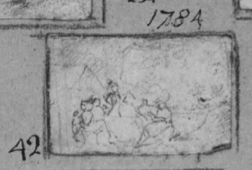 Sketches by E.F. Burney from pictures exhibited in the Royal Academy 1780-84 [no. 30 of 116 drawings]